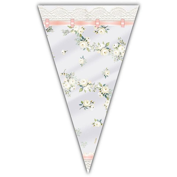 Embalagem para TRUFA/CONE Festa Romantic 18X30CM – Pacote com 50 Unidades