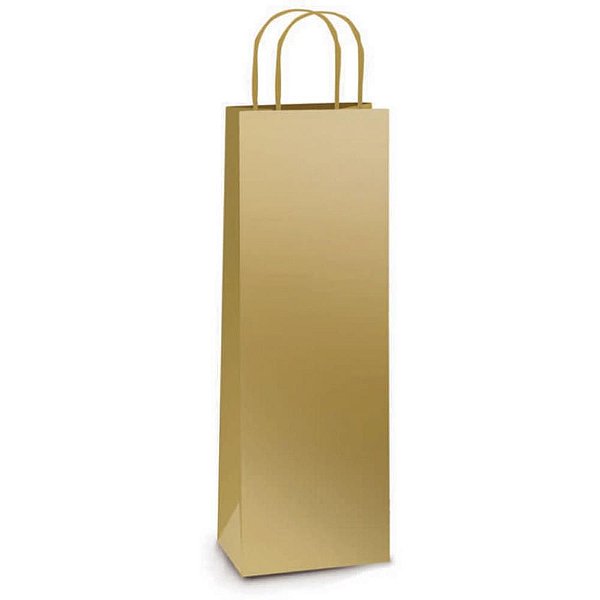 Embalagem para Garrafa 35X13X8CM Sacola Laminouro PCT com 10