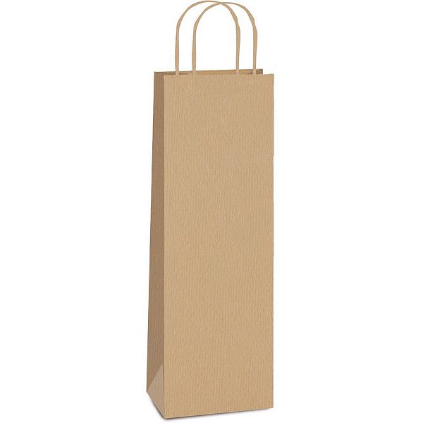 Embalagem para Garrafa 35X13X8CM Sacola KRAFT Pacote com 10