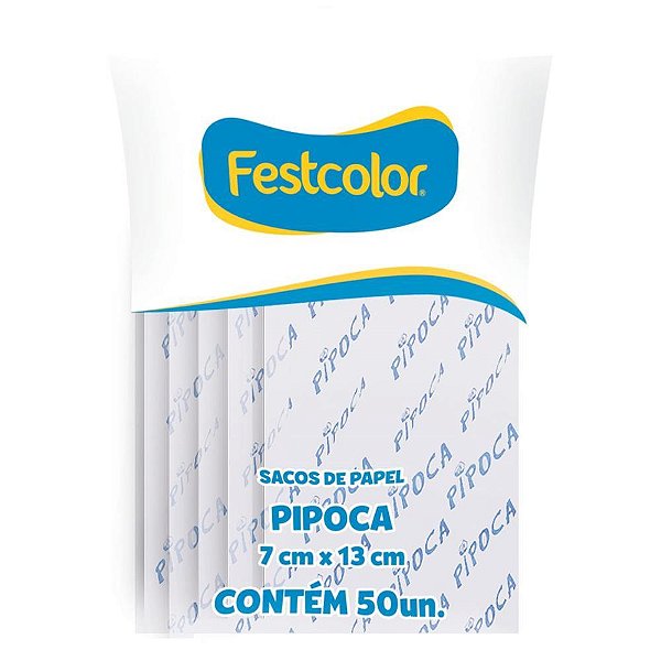 Embalagem para Alimentos Saquinho de Papel Pipoca - Caixa com 500 Unidades