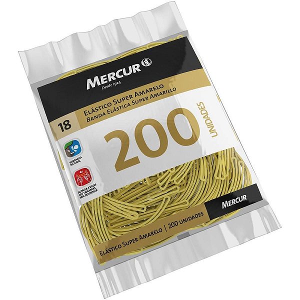 Elástico Amarelo N18 Super 100G - 200 Peças