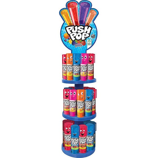 Doce PUSH POP Tradicional Torre - Caixa com 30 Unidades