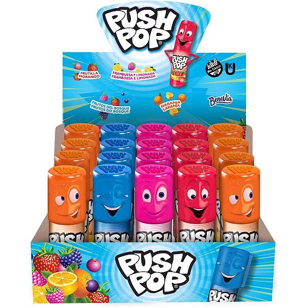 Doce PUSH POP Tradicional - Display com 20 Unidades