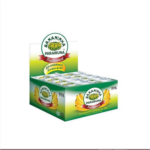 Doce Bananinha Tradicional 36G - Pacote com 40