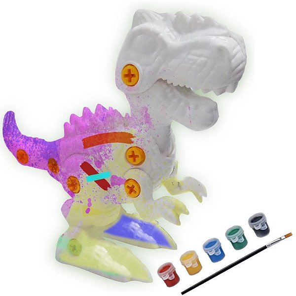 Dinossauro T-REX para Montar e Pintar 30 Peças