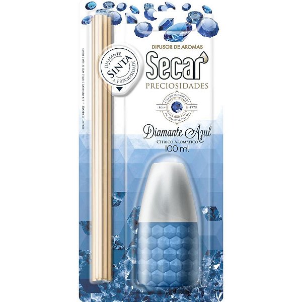 Difusor de Aroma Secar Preciosidades Diamante Azul 100ML