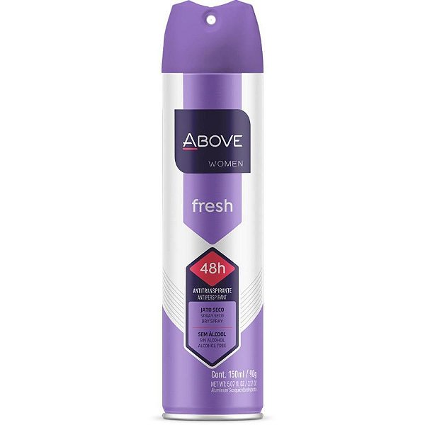 Desodorante Aerossól Above FRESH Women 150ML 48HRS