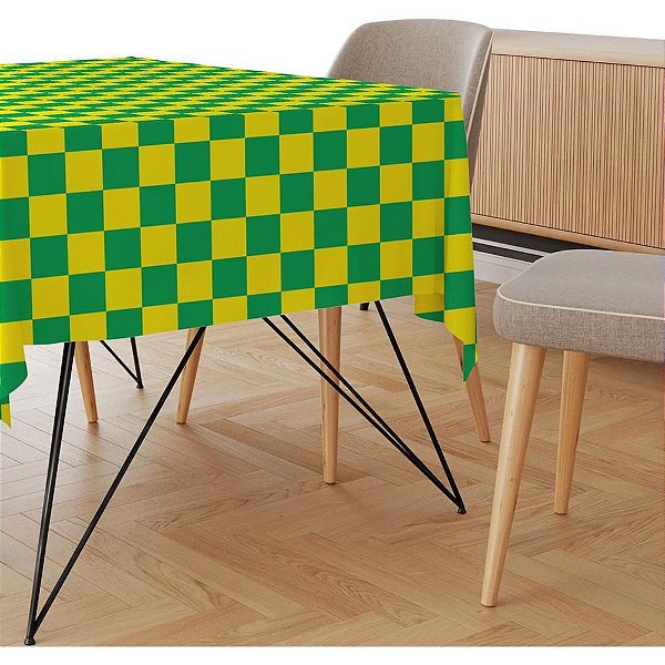 Decoração Copa do Mundo TNT Xadrez Brasil - 1,40M X 25MTS