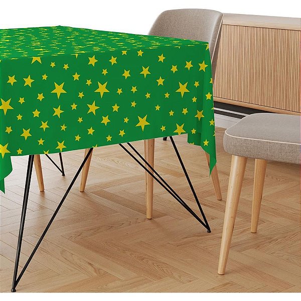 Decoração Copa do Mundo TNT 1,40M 40G Estrelas VERDE/AMARELO RL-25M
