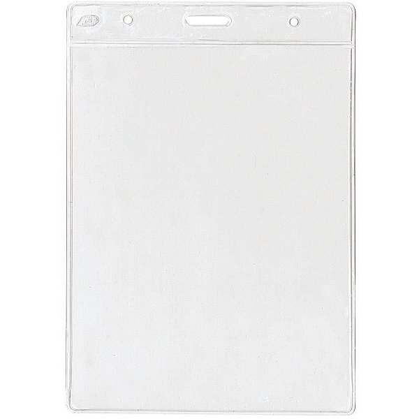 Crachá sem Presilha Transparente 120MM X 155MM - Pacote com 50 Unidades