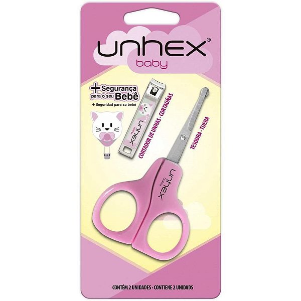 Cortador de UNHA Tesoura + Cortador UNHEX BABY RS para RECÉM-NASCIDOS