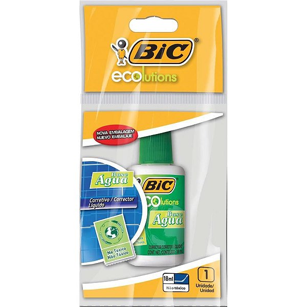 Corretivo Líquido Ecolutions Base água 18ML BIC