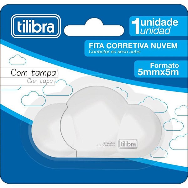 Corretivo em Fita Tilibra Nuvem 5MM X 5M