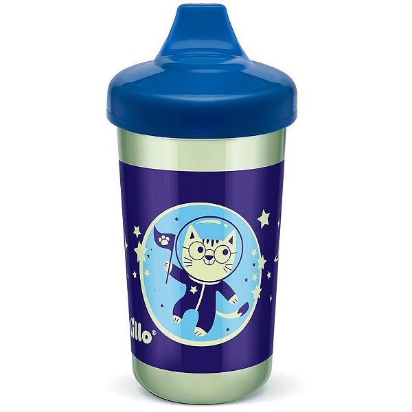 Copo Treinamento GLOW MAX 320ML Azul Antivazamento
