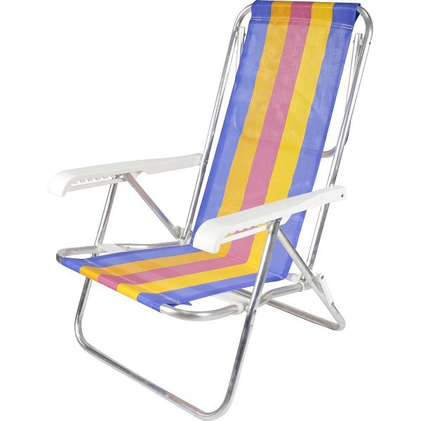 Cadeira Reclinável para Praia e Piscina - 8 Posições, Dobrável, 65X54X87CM