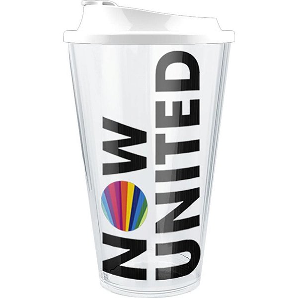 Copo Decorado NOW United Branco 550MLCOM Tampa