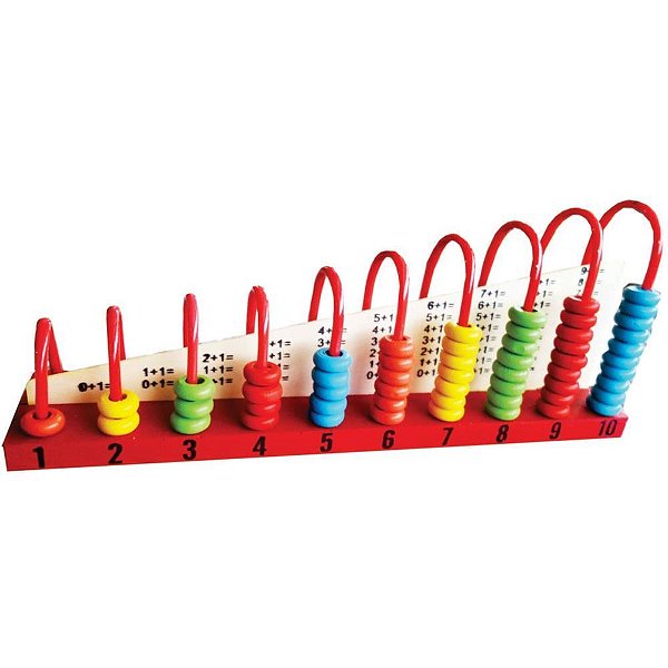 Contador ábaco 10 Colunas em Madeira