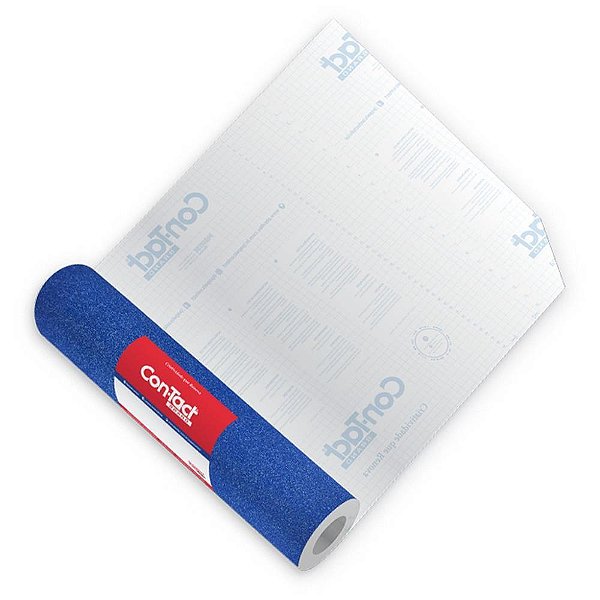 Contact Liso 45CM X 10M Glíter Azul Royal