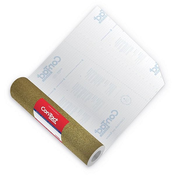 Contact Liso 45CMX10M Glíter Amarelo GOLD