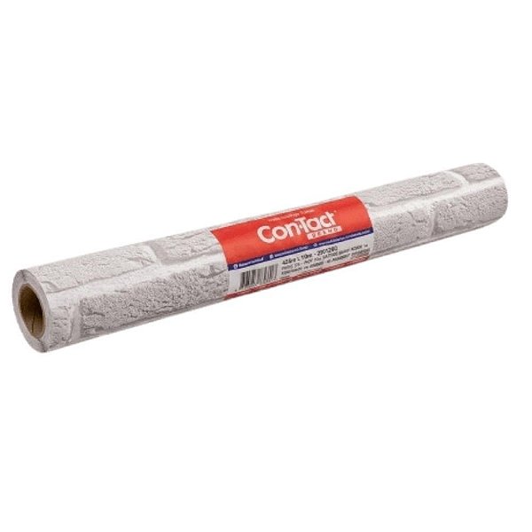 Contact Decorado 45CMX10M Tijolo Branco