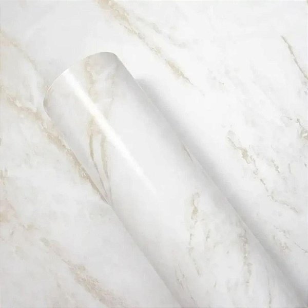 Contact Decorado Mármore Carrara Brilho 45CM X 10M