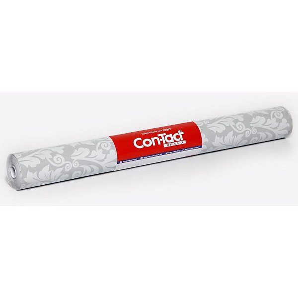Contact Decorado 45CM X 10M Arabesco Cinza