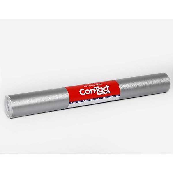 Contact Decorado 45CMX10M AÇO Escovado Prata