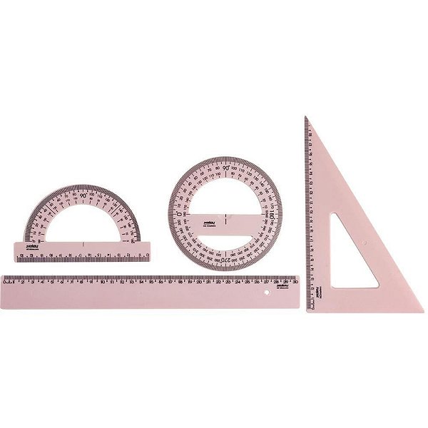 Conjunto para Desenho REG30CM + ESQ60 + TRA180 + TRA360 RS