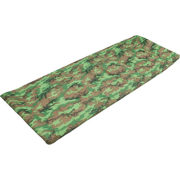 Colchonete Inflável Camping 1,85M Camuflado com Saco Protetor