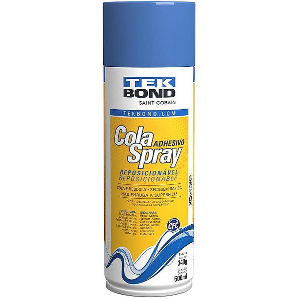 Cola SPRAY Reposicionável 500ML Tekbond