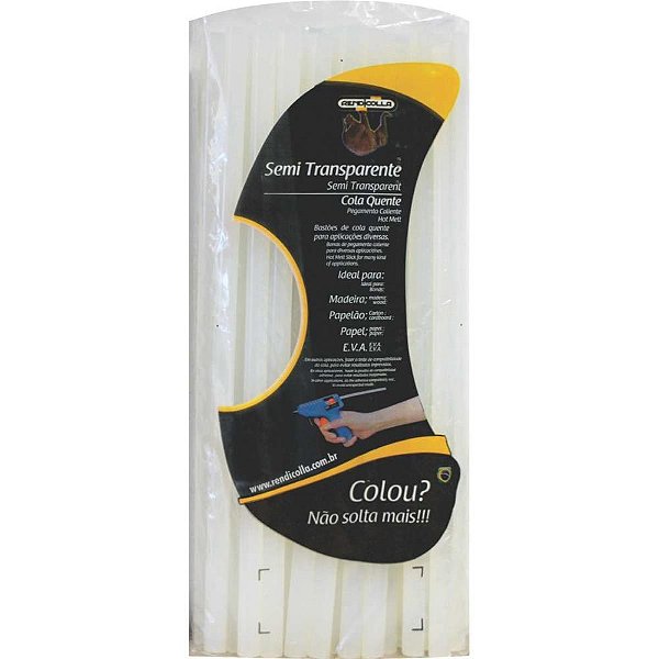 Cola Quente Refil Fina SEMI-TRANSPARENTE 500G - 7,5X30CM