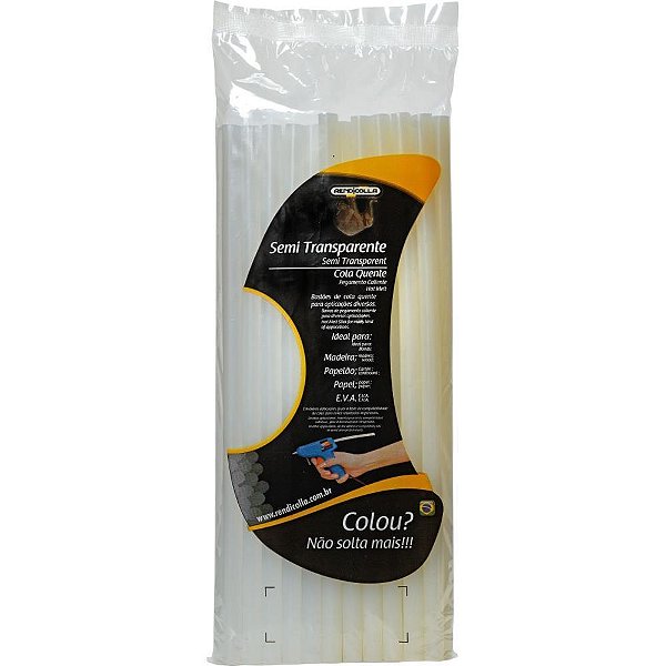 Cola Quente Refil Fina 1KG SEMI-TRANSPARENTE 7,5X30CM