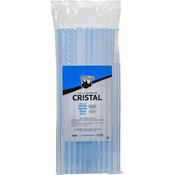Cola Quente Refil Fina 1 KG Cristal 7,5X30CM