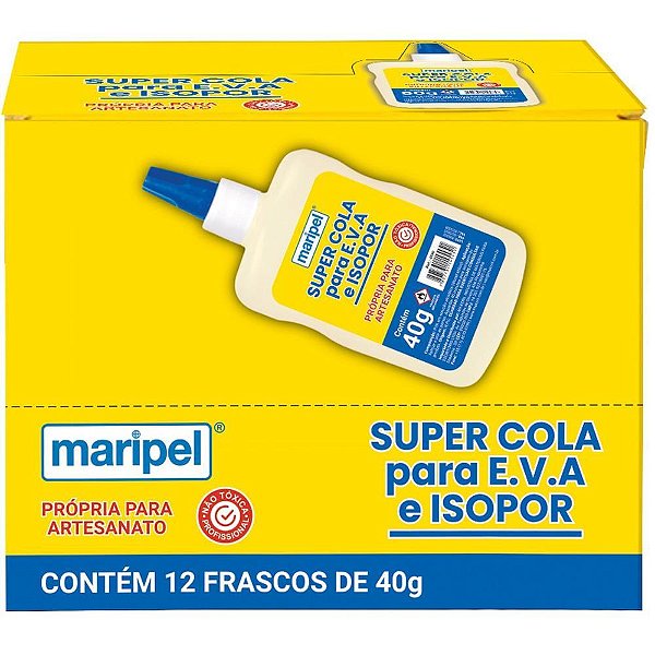 Cola para Isopor Maripel Isopor 40G CX com 12