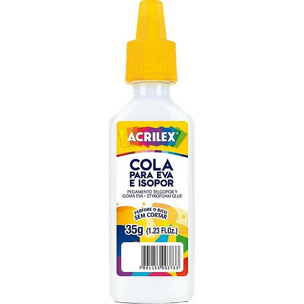 Cola para Isopor e EVA Acrilex 35G - Pacote com 12 Unidades