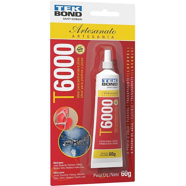 Cola para Artesanato T6000 Permanente 60G