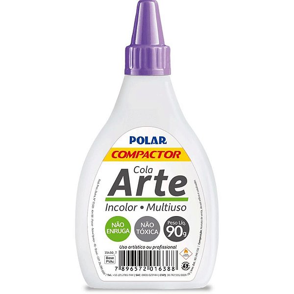 Cola para Artesanato Polar ARTE 90G - Caixa com 12 Unidades