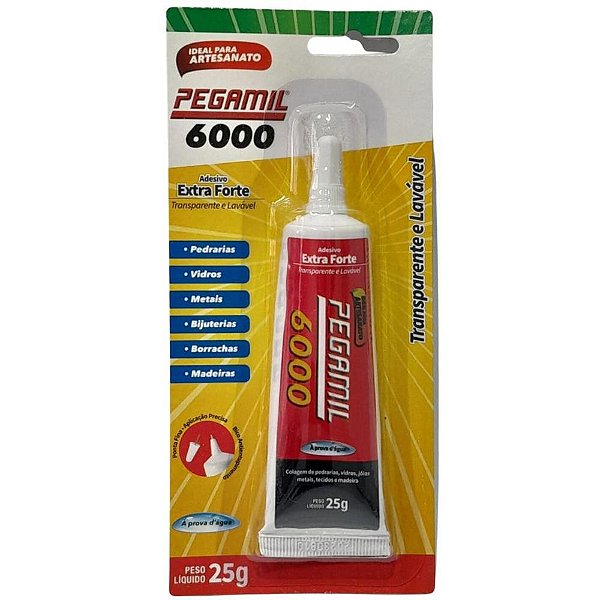 Cola para Artesanato Adesivo EXTRA Forte Pegamil 6000 25G