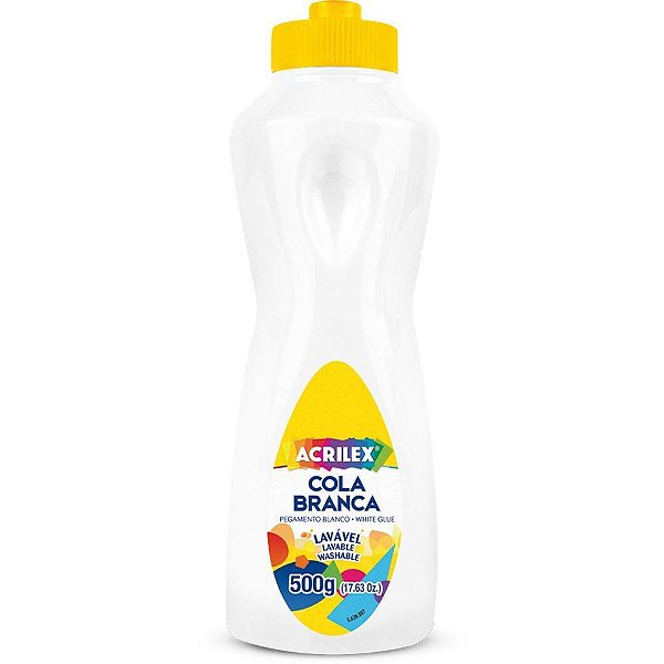 Cola Escolar Branca 500G - Pacote com 04