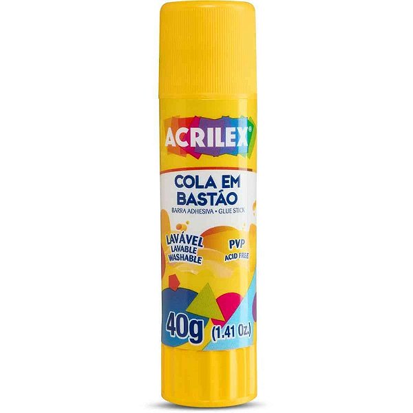 Cola em Bastão Acrilex 40G - Caixa com 5 Unidades