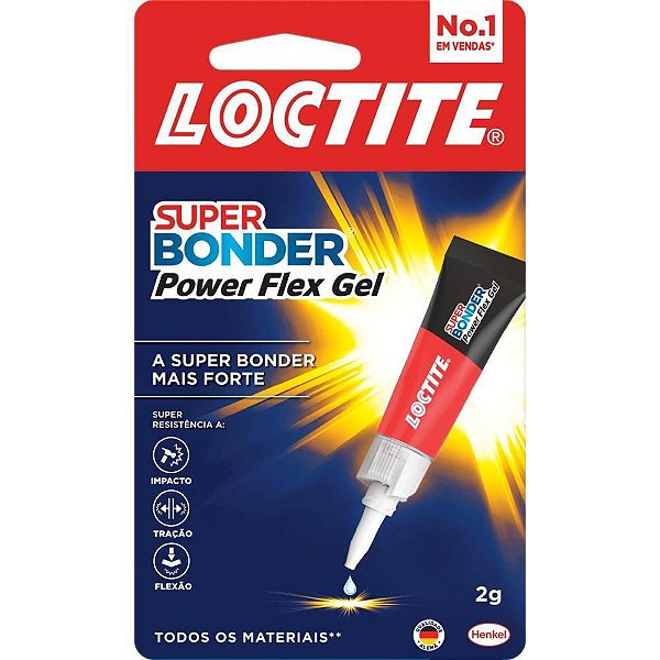 Cola Adesivo Instantâneo Super Bonder Power FLEX GEL 2G