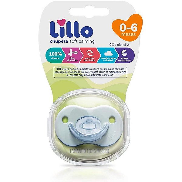 Chupeta SOFT Calming Silicone T1 Azul