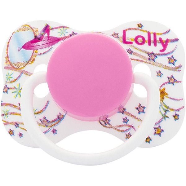 Chupeta Borboleta Silicorto T2 Rosa