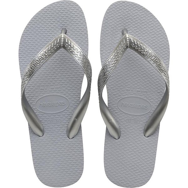 Chinelo Havaianas Unissex Color MIX 35/6 CINZA/PRATA PCT com 06