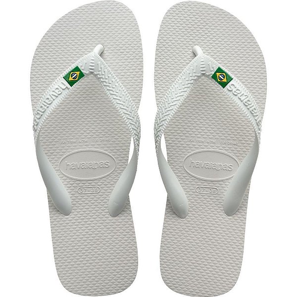 Chinelo Havaianas Unissex Brasil LIGHT 45/46 Branco