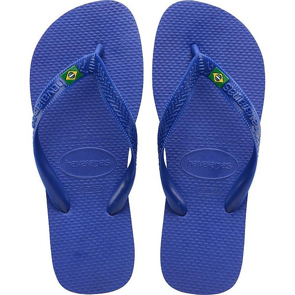 Chinelo Havaianas Unissex Brasil LIGHT 37/38 Azul Naval
