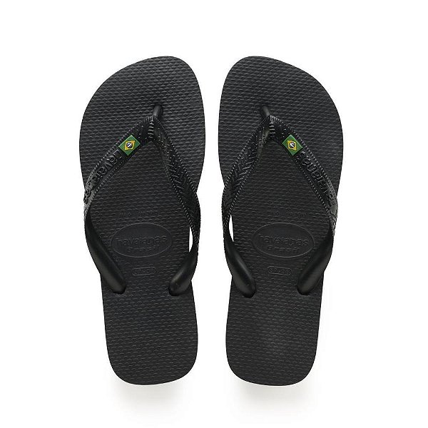 Chinelo Havaianas Unissex Brasil 33/34 Preto