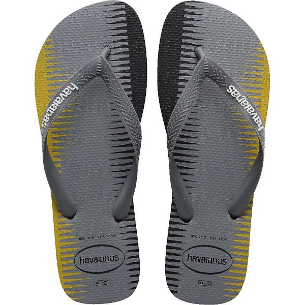 Chinelo Havaianas Masculino TREND 39/40 PRETO/CINZA AÇO