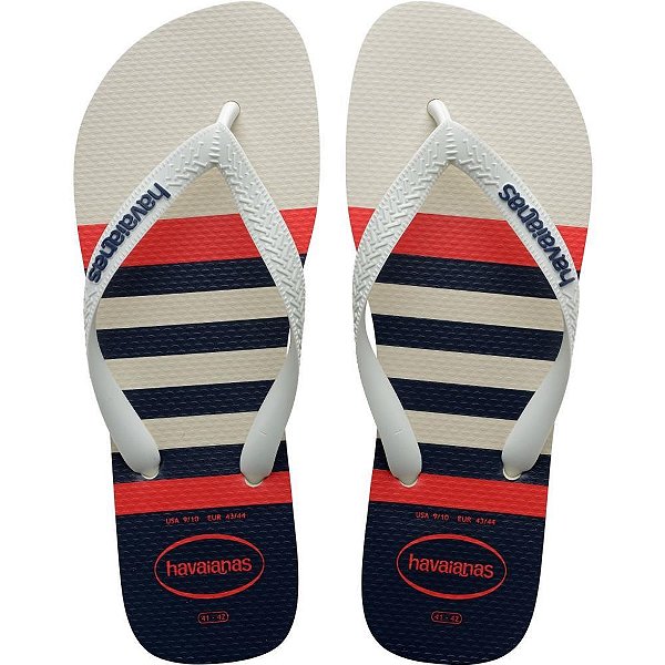 Chinelo Havaianas Masculino TOP Nautical 37/38 BRANCO/MARINHO