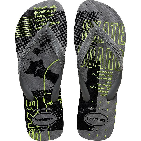 Chinelo Havaianas Masculino TOP Athletic 37/38 Cinza ACO